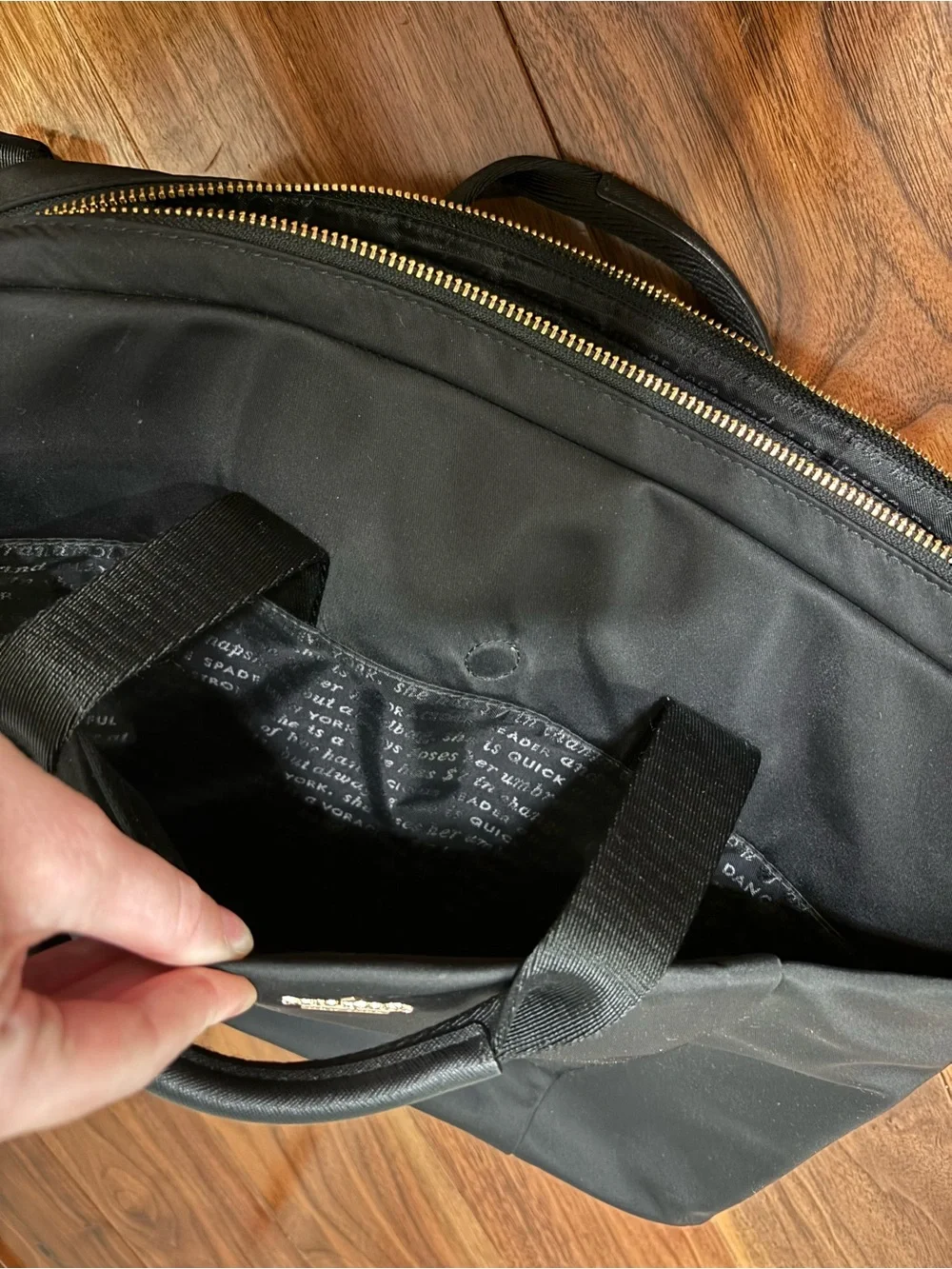 kate spade Black Nylon Laptop Messenger